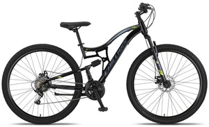 Chillaxx Falcon VTT de 24, 26, 27,5 et 29″, pour garçons, filles, femmes et hommes, frein à disque, dérailleur à 21 vitesses, suspension complète - fitnessterapy