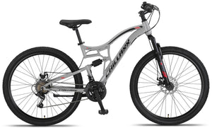 Chillaxx Falcon VTT de 24, 26, 27,5 et 29″, pour garçons, filles, femmes et hommes, frein à disque, dérailleur à 21 vitesses, suspension complète - fitnessterapy