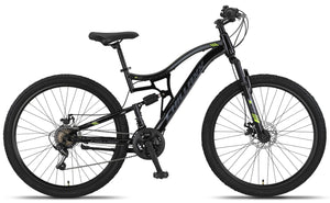 Chillaxx Falcon VTT de 24, 26, 27,5 et 29″, pour garçons, filles, femmes et hommes, frein à disque, dérailleur à 21 vitesses, suspension complète - fitnessterapy