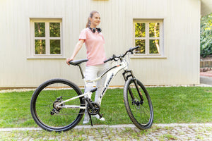Chillaxx Falcon VTT de 24, 26, 27,5 et 29″, pour garçons, filles, femmes et hommes, frein à disque, dérailleur à 21 vitesses, suspension complète - fitnessterapy