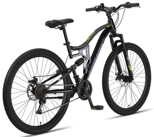 Chillaxx Falcon VTT de 24, 26, 27,5 et 29″, pour garçons, filles, femmes et hommes, frein à disque, dérailleur à 21 vitesses, suspension complète - fitnessterapy