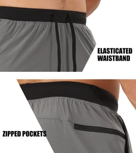 Comilaka Homme Shorts de Sport 7" Short Course à Pied Léger Séchage Rapide Running Jogging Fitness Short avec Poches Zippées - fitnessterapy