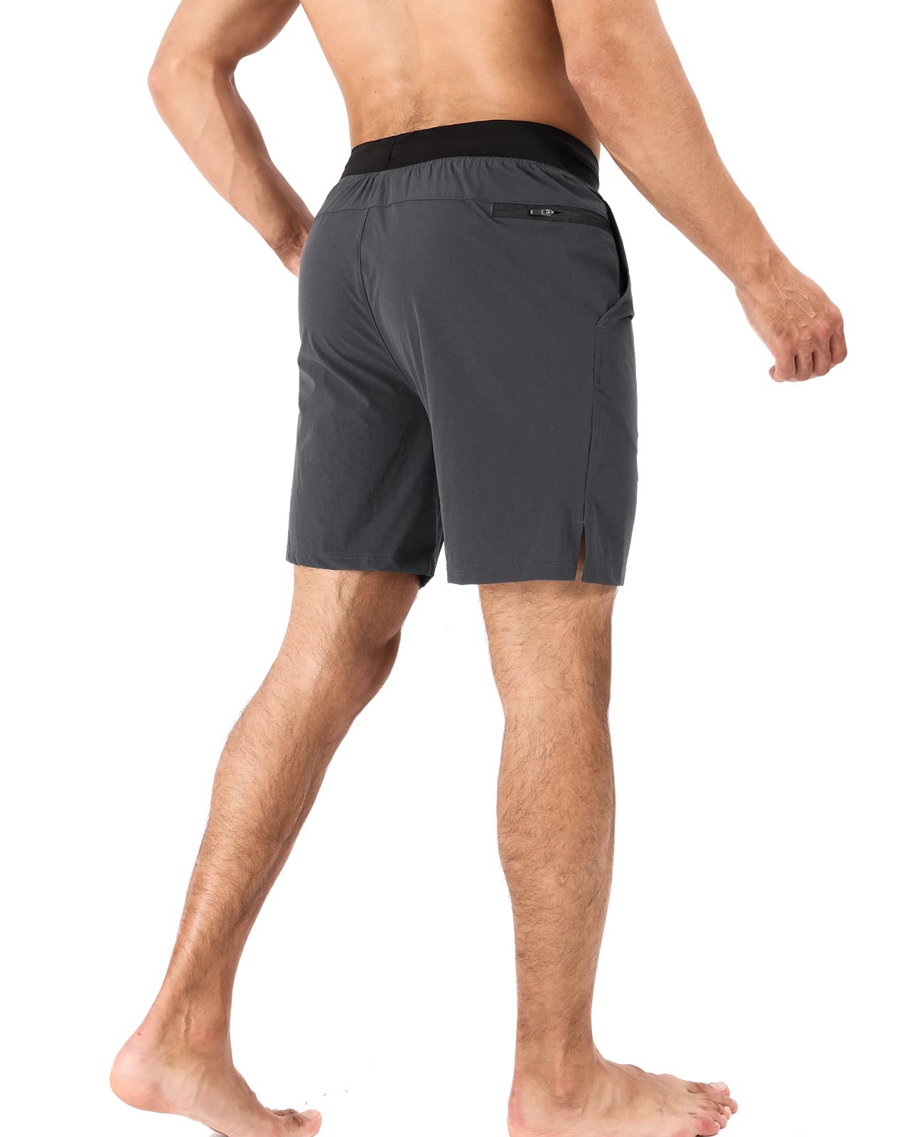 Comilaka Homme Shorts de Sport 7" Short Course à Pied Léger Séchage Rapide Running Jogging Fitness Short avec Poches Zippées - fitnessterapy