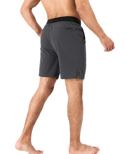 Comilaka Homme Shorts de Sport 7" Short Course à Pied Léger Séchage Rapide Running Jogging Fitness Short avec Poches Zippées - fitnessterapy