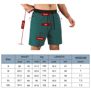 Comilaka Homme Shorts de Sport 7" Short Course à Pied Léger Séchage Rapide Running Jogging Fitness Short avec Poches Zippées - fitnessterapy