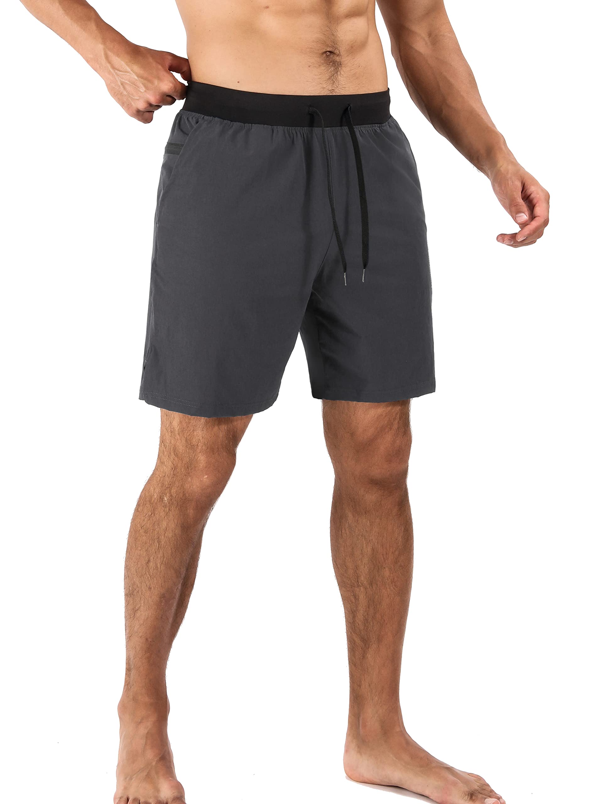 Comilaka Homme Shorts de Sport 7" Short Course à Pied Léger Séchage Rapide Running Jogging Fitness Short avec Poches Zippées - fitnessterapy