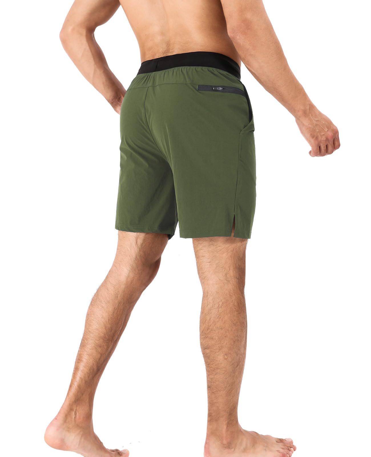 Comilaka Homme Shorts de Sport 7" Short Course à Pied Léger Séchage Rapide Running Jogging Fitness Short avec Poches Zippées - fitnessterapy