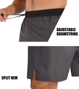 Comilaka Homme Shorts de Sport 7" Short Course à Pied Léger Séchage Rapide Running Jogging Fitness Short avec Poches Zippées - fitnessterapy