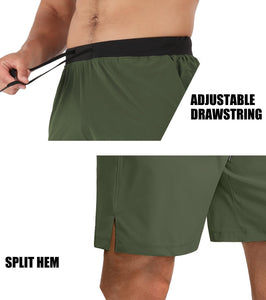 Comilaka Homme Shorts de Sport 7" Short Course à Pied Léger Séchage Rapide Running Jogging Fitness Short avec Poches Zippées - fitnessterapy