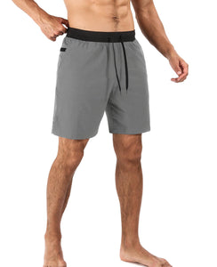 Comilaka Homme Shorts de Sport 7" Short Course à Pied Léger Séchage Rapide Running Jogging Fitness Short avec Poches Zippées - fitnessterapy