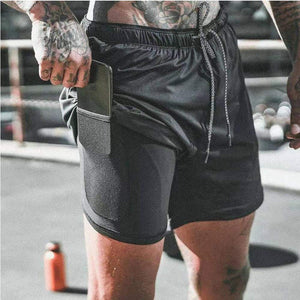 Compression Shorts Hommes Sport Séchage Rapide Short Course Pantalon Court Leggings Sport Poche Base Layer Stretch Fitness - fitnessterapy