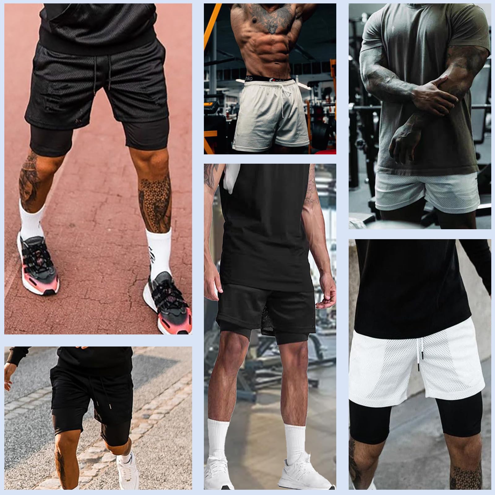 Compression Shorts Hommes Sport Séchage Rapide Short Course Pantalon Court Leggings Sport Poche Base Layer Stretch Fitness - fitnessterapy