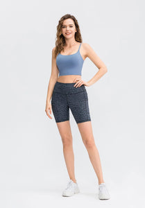 COTOP Short de Sport pour Femmes, Short de Yoga Taille Haute avec 2 Poches Latérales, Leggings Courts pour Femmes pour Yoga Course à Pied Fitness Vélo - fitnessterapy