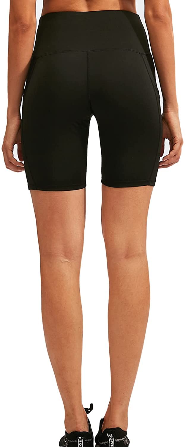 COTOP Short de Sport pour Femmes, Short de Yoga Taille Haute avec 2 Poches Latérales, Leggings Courts pour Femmes pour Yoga Course à Pied Fitness Vélo - fitnessterapy