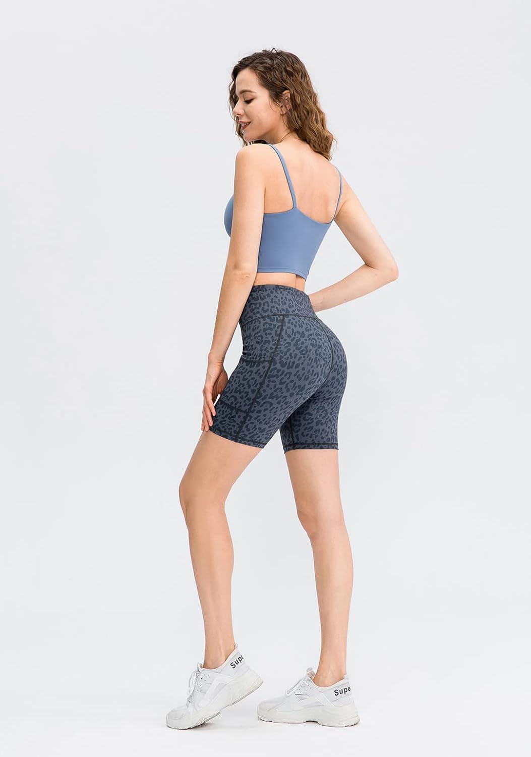 COTOP Short de Sport pour Femmes, Short de Yoga Taille Haute avec 2 Poches Latérales, Leggings Courts pour Femmes pour Yoga Course à Pied Fitness Vélo - fitnessterapy