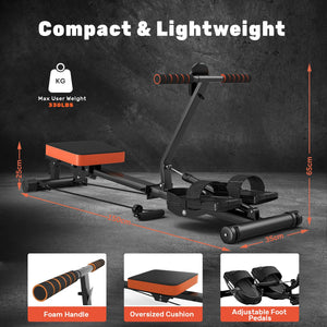 Dskeuzeew Rameur magnétique à 8 Niveaux avec Affichage LED, Rail Coulissant Silencieux pour la Maison, la Salle de Gym, l'équipement d'entraînement d'intérieur - fitnessterapy