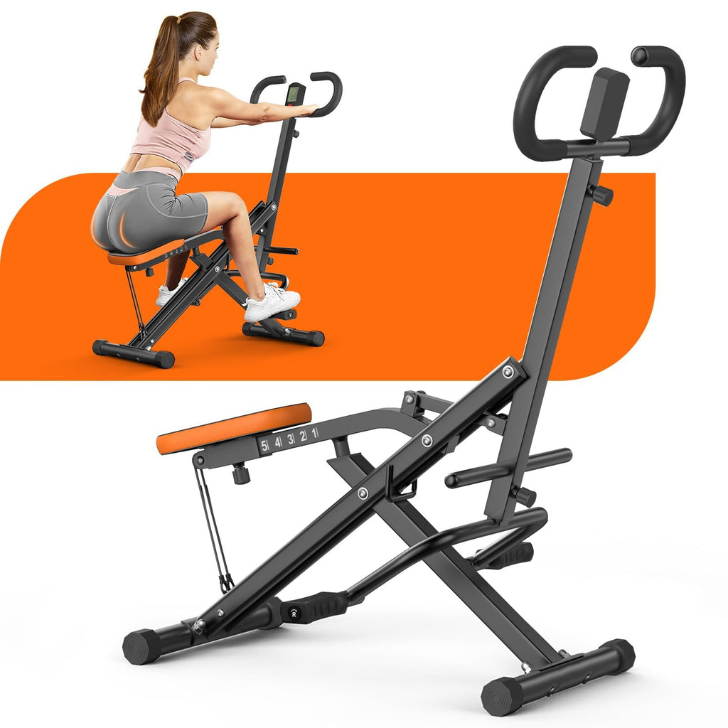 Dskeuzeew Rameur magnétique à 8 Niveaux avec Affichage LED, Rail Coulissant Silencieux pour la Maison, la Salle de Gym, l'équipement d'entraînement d'intérieur - fitnessterapy