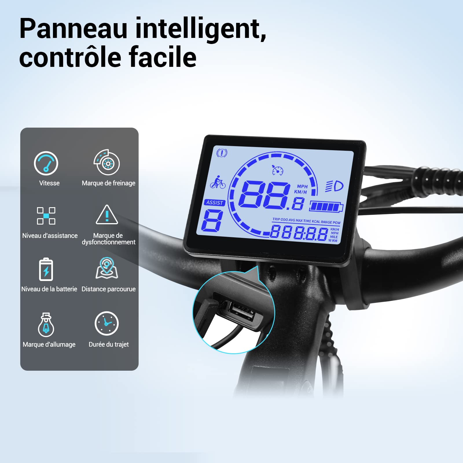 Eleglide Vélo électrique Vélo électrique de 27,5 Pouces, Batterie 36V 12,5Ah, écran LCD,7 Vitesses, E - Bike Urbain Adulte - fitnessterapy