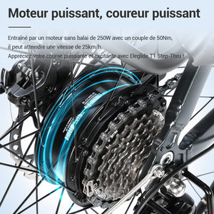 Eleglide Vélo électrique Vélo électrique de 27,5 Pouces, Batterie 36V 12,5Ah, écran LCD,7 Vitesses, E - Bike Urbain Adulte - fitnessterapy