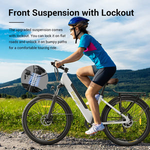 Eleglide Vélo électrique Vélo électrique de 27,5 Pouces, Batterie 36V 12,5Ah, écran LCD,7 Vitesses, E - Bike Urbain Adulte - fitnessterapy