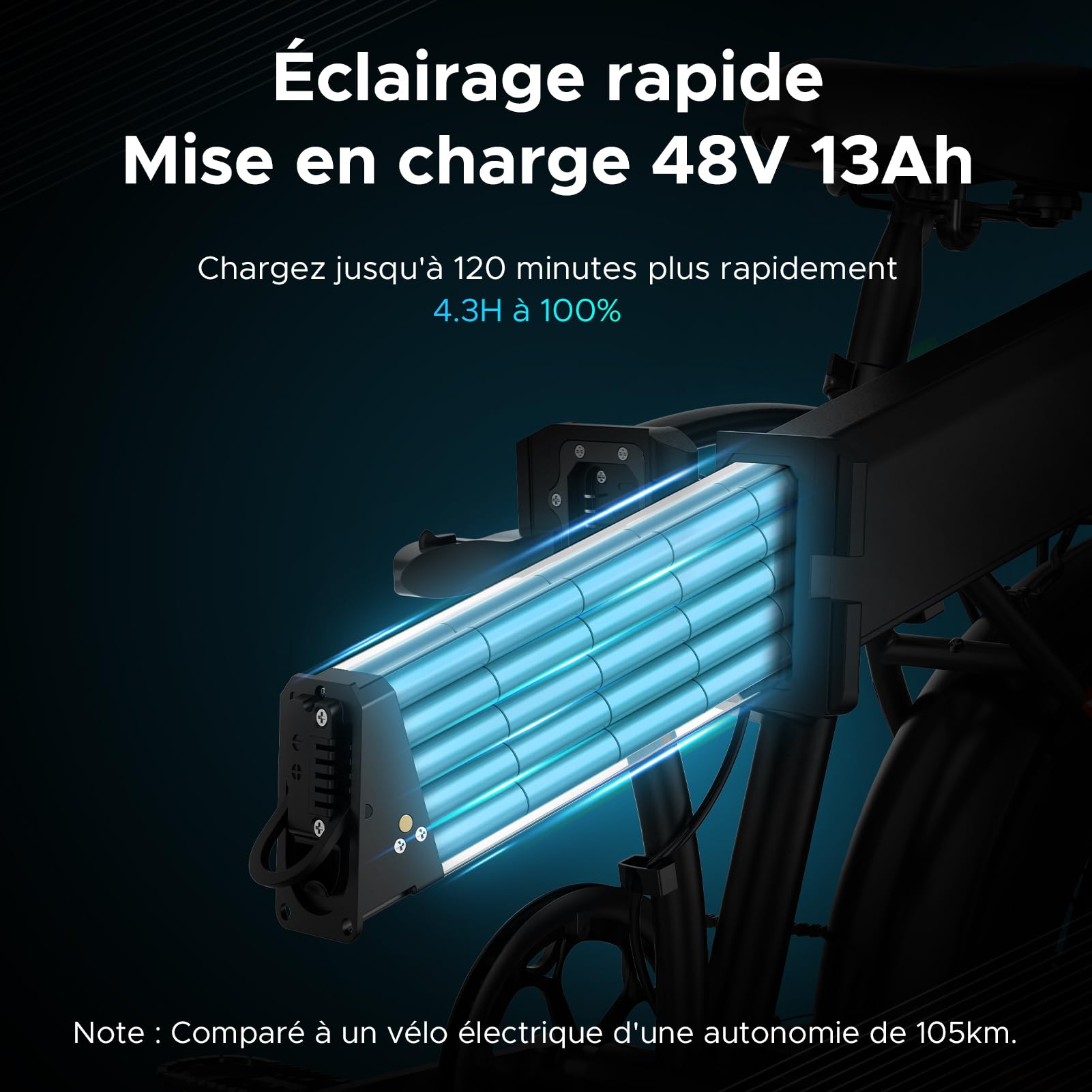 ENGWE Pro Vélo électrique Pliable 20" 7 Vitesses Batterie 48V 13Ah Autonomie 120km Tout - Terrain VTT - fitnessterapy