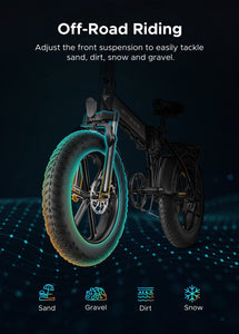 ENGWE Pro Vélo électrique Pliable 20" 7 Vitesses Batterie 48V 13Ah Autonomie 120km Tout - Terrain VTT - fitnessterapy