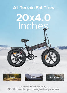 ENGWE Pro Vélo électrique Pliable 20" 7 Vitesses Batterie 48V 13Ah Autonomie 120km Tout - Terrain VTT - fitnessterapy