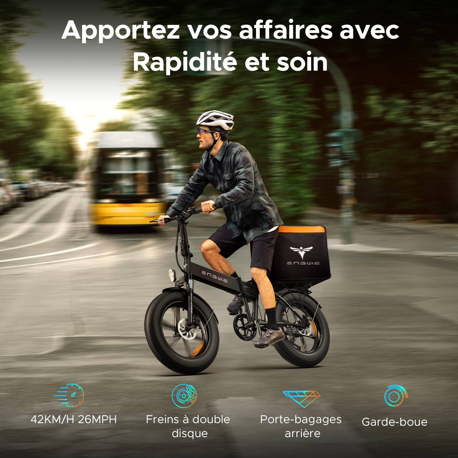 ENGWE Pro Vélo électrique Pliable 20" 7 Vitesses Batterie 48V 13Ah Autonomie 120km Tout - Terrain VTT - fitnessterapy