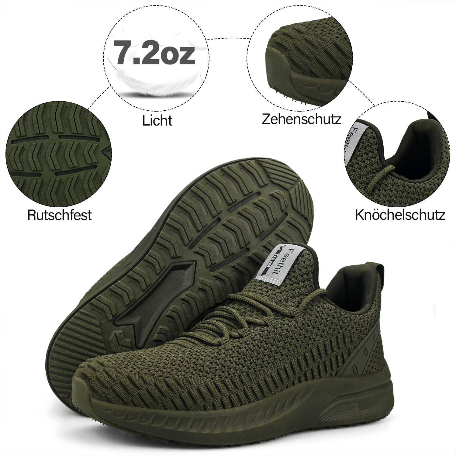 Feethit Baskets Homme Chaussures de Sport Running Chaussures de Marche Course Respirantes Fitness Jogging Outdoor Gym - fitnessterapy