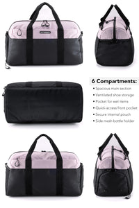 Fitgriff® Sac de Sport Homme & Femme V2 - Sacs de Voyage avec Compartiments Chaussures et Humide, pour Gym, Fitness, Musculation, Weekend - fitnessterapy