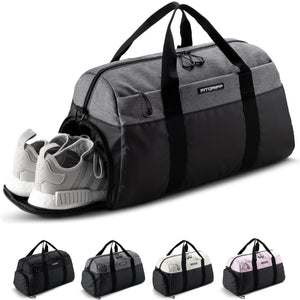Fitgriff® Sac de Sport Homme & Femme V2 - Sacs de Voyage avec Compartiments Chaussures et Humide, pour Gym, Fitness, Musculation, Weekend - fitnessterapy