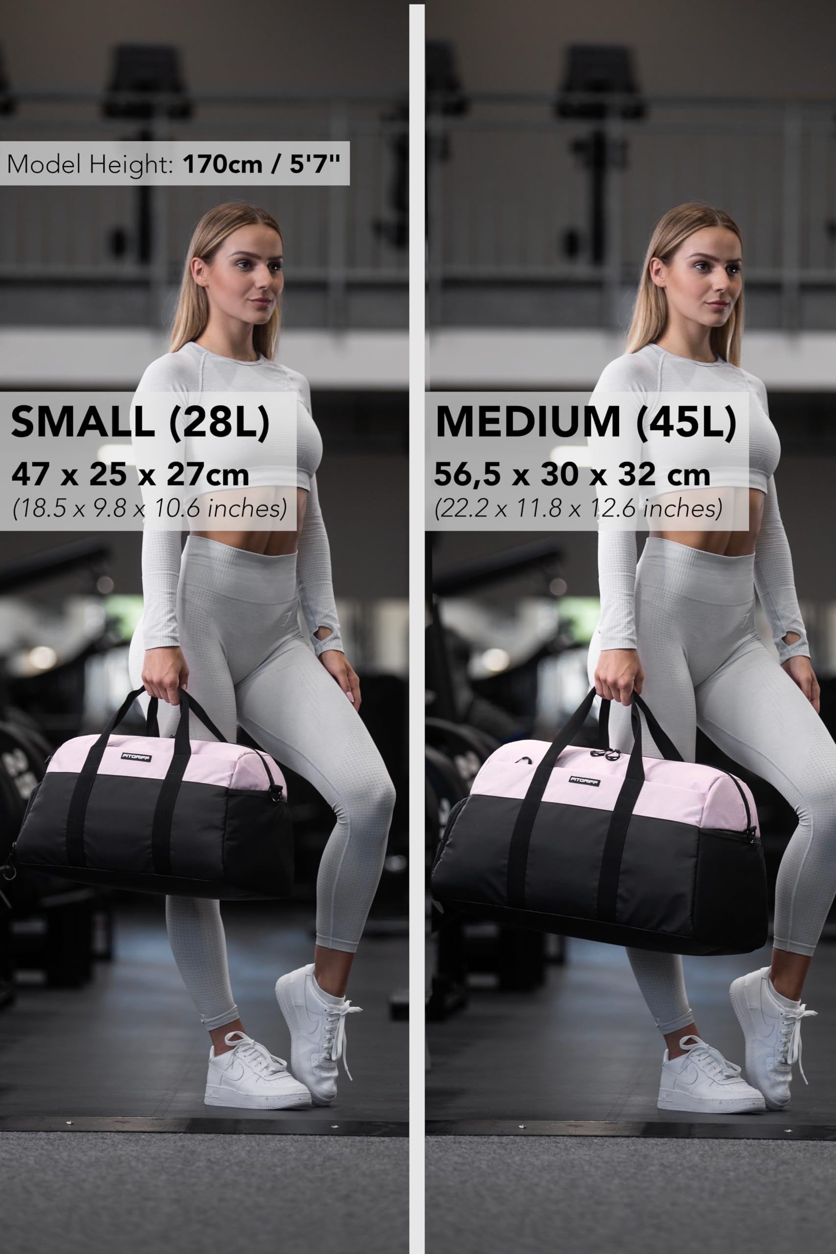 Fitgriff® Sac de Sport Homme & Femme V2 - Sacs de Voyage avec Compartiments Chaussures et Humide, pour Gym, Fitness, Musculation, Weekend - fitnessterapy