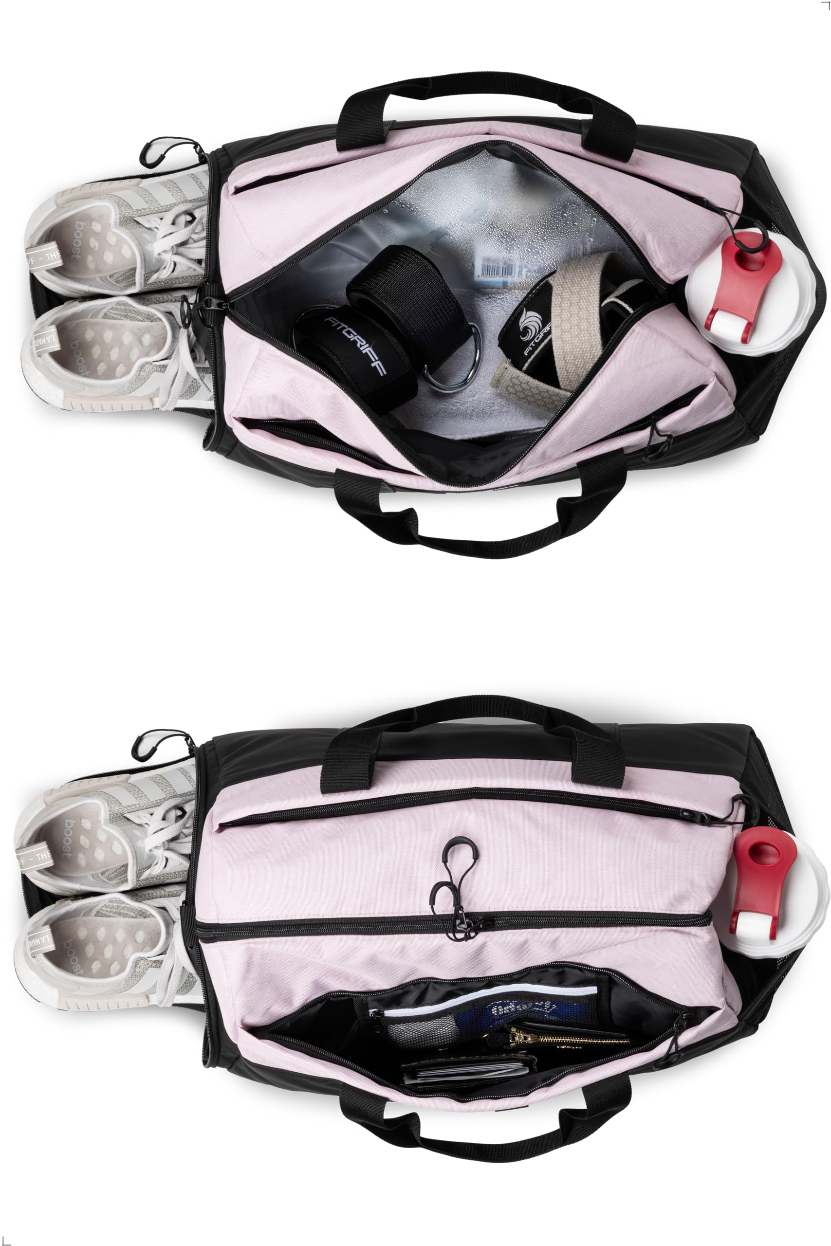 Fitgriff® Sac de Sport Homme & Femme V2 - Sacs de Voyage avec Compartiments Chaussures et Humide, pour Gym, Fitness, Musculation, Weekend - fitnessterapy