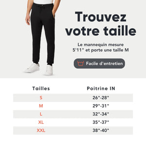 FM London Slim - Pantalon de Jogging Coupe ajustée pour Hommes à Poches zippées - fitnessterapy