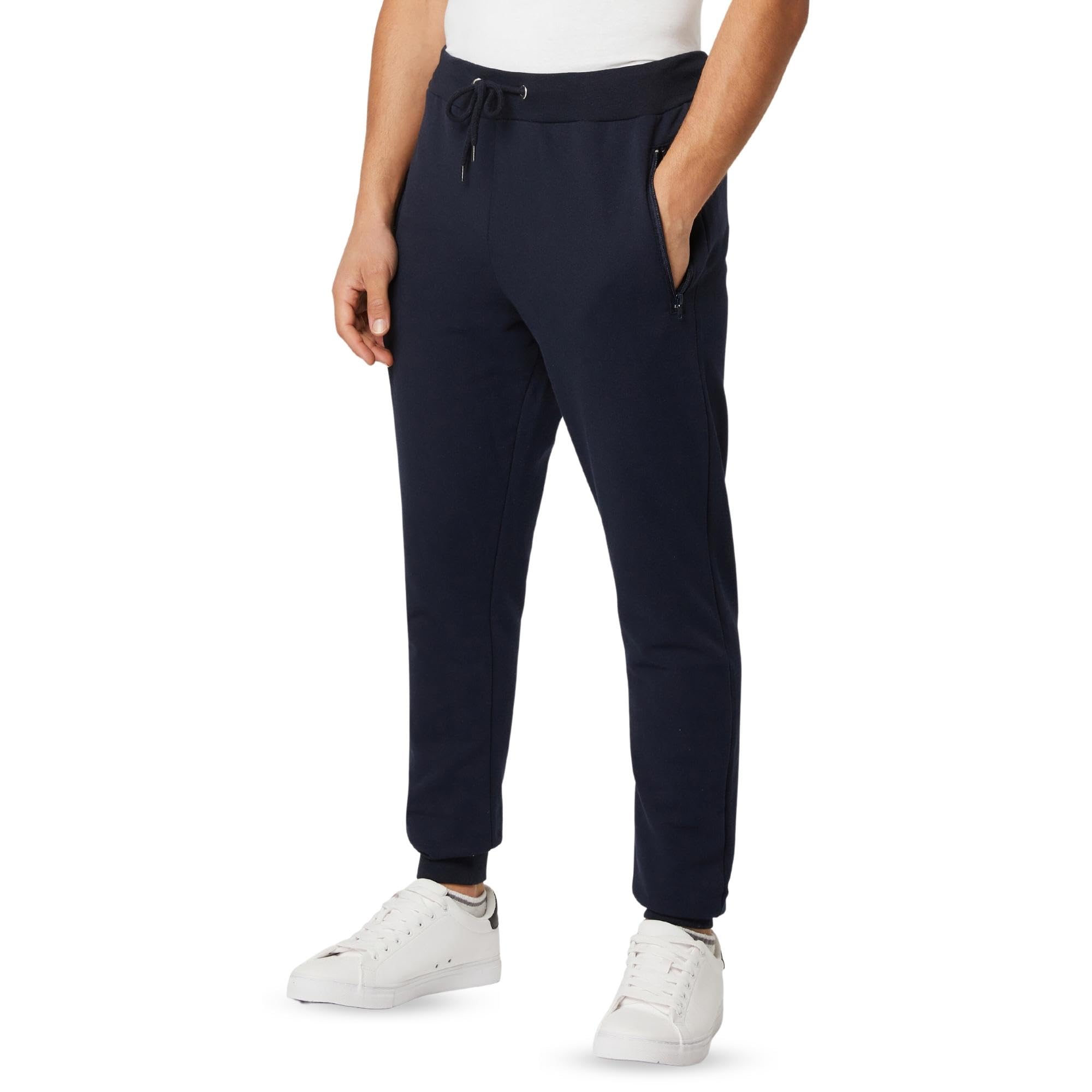 FM London Slim - Pantalon de Jogging Coupe ajustée pour Hommes à Poches zippées - fitnessterapy