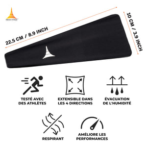 French Fitness Revolution - Bandeau de Sport Extensible pour Homme et Femme - Bandeau Anti - Transpiration pour la Course à Pied, Le Cyclisme, Le Basket - Ball, Le Yoga, Le Fitness - Bandeau - fitnessterapy