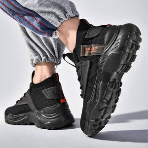 FUSHITON Chaussure Homme Sneakers Baskets Montante Mode Chaussures de Course Marche Hautes Décontractées Sport - fitnessterapy
