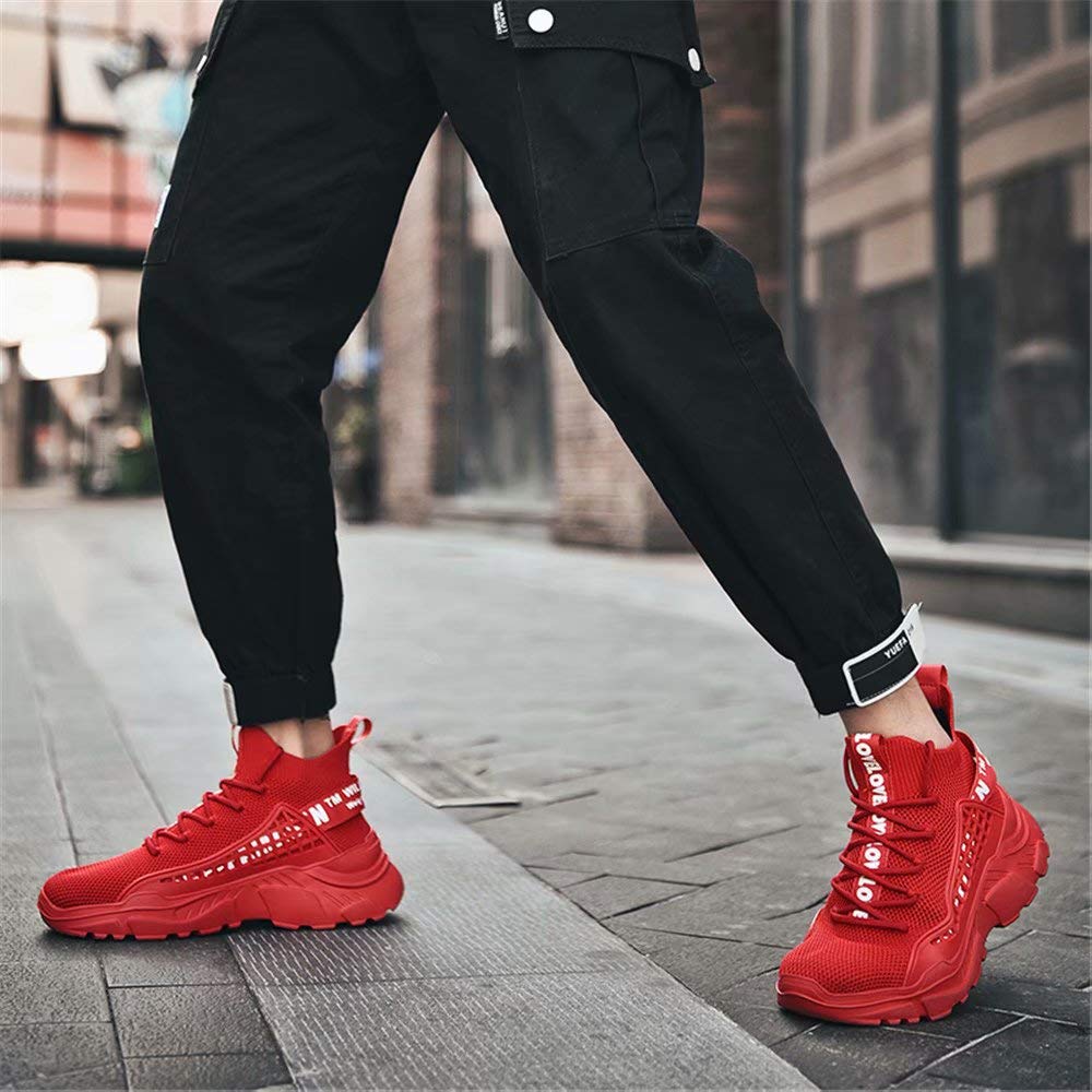 FUSHITON Chaussure Homme Sneakers Baskets Montante Mode Chaussures de Course Marche Hautes Décontractées Sport - fitnessterapy