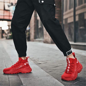 FUSHITON Chaussure Homme Sneakers Baskets Montante Mode Chaussures de Course Marche Hautes Décontractées Sport - fitnessterapy