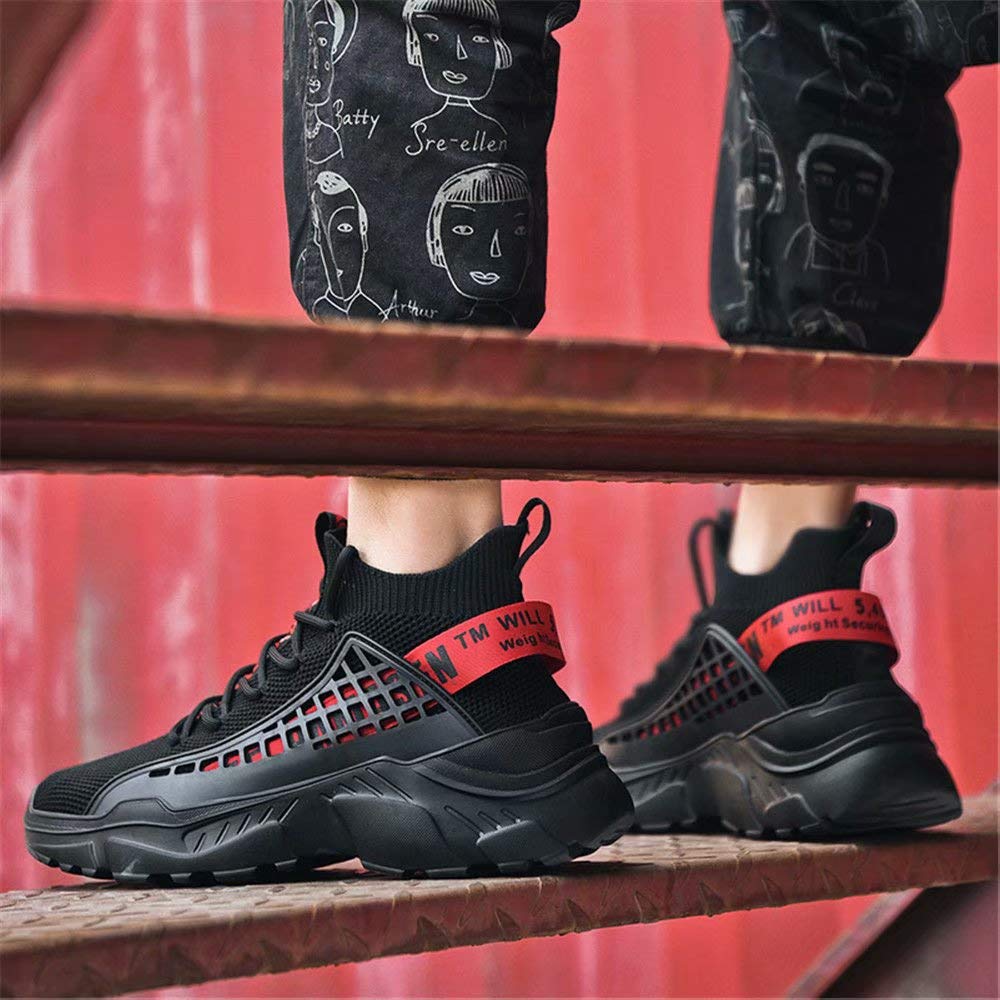 FUSHITON Chaussure Homme Sneakers Baskets Montante Mode Chaussures de Course Marche Hautes Décontractées Sport - fitnessterapy