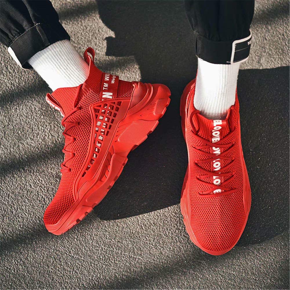 FUSHITON Chaussure Homme Sneakers Baskets Montante Mode Chaussures de Course Marche Hautes Décontractées Sport - fitnessterapy