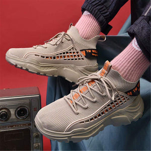 FUSHITON Chaussure Homme Sneakers Baskets Montante Mode Chaussures de Course Marche Hautes Décontractées Sport - fitnessterapy