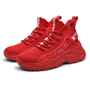 FUSHITON Chaussure Homme Sneakers Baskets Montante Mode Chaussures de Course Marche Hautes Décontractées Sport - fitnessterapy