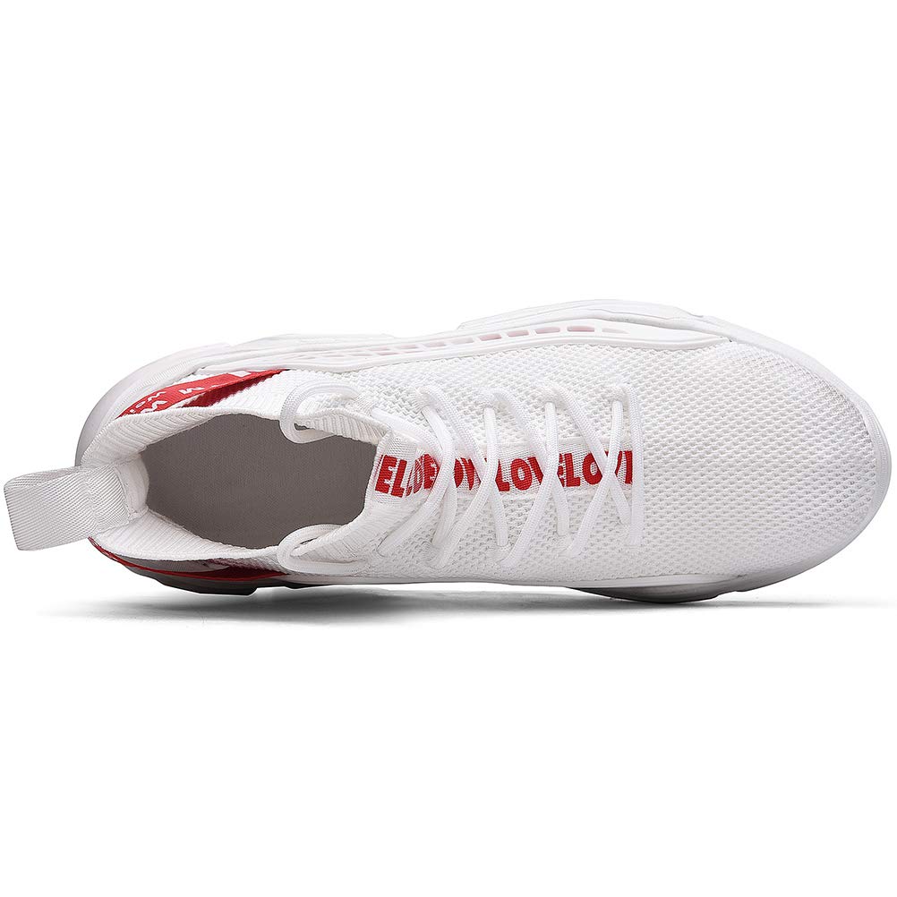 FUSHITON Chaussure Homme Sneakers Baskets Montante Mode Chaussures de Course Marche Hautes Décontractées Sport - fitnessterapy