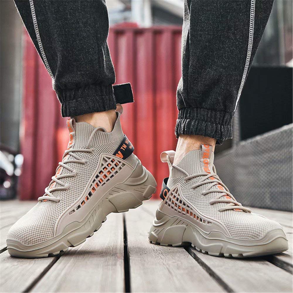 FUSHITON Chaussure Homme Sneakers Baskets Montante Mode Chaussures de Course Marche Hautes Décontractées Sport - fitnessterapy