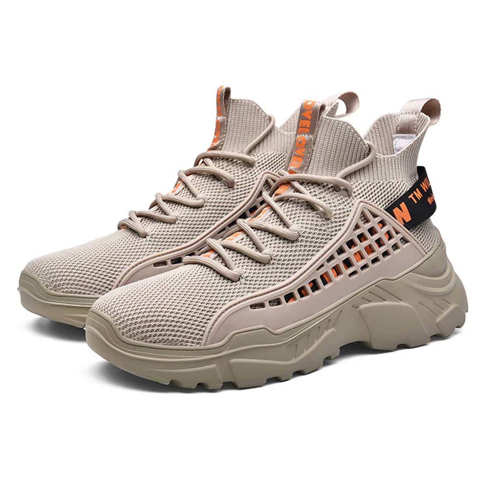 FUSHITON Chaussure Homme Sneakers Baskets Montante Mode Chaussures de Course Marche Hautes Décontractées Sport - fitnessterapy