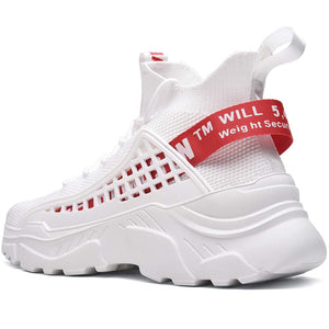 FUSHITON Chaussure Homme Sneakers Baskets Montante Mode Chaussures de Course Marche Hautes Décontractées Sport - fitnessterapy