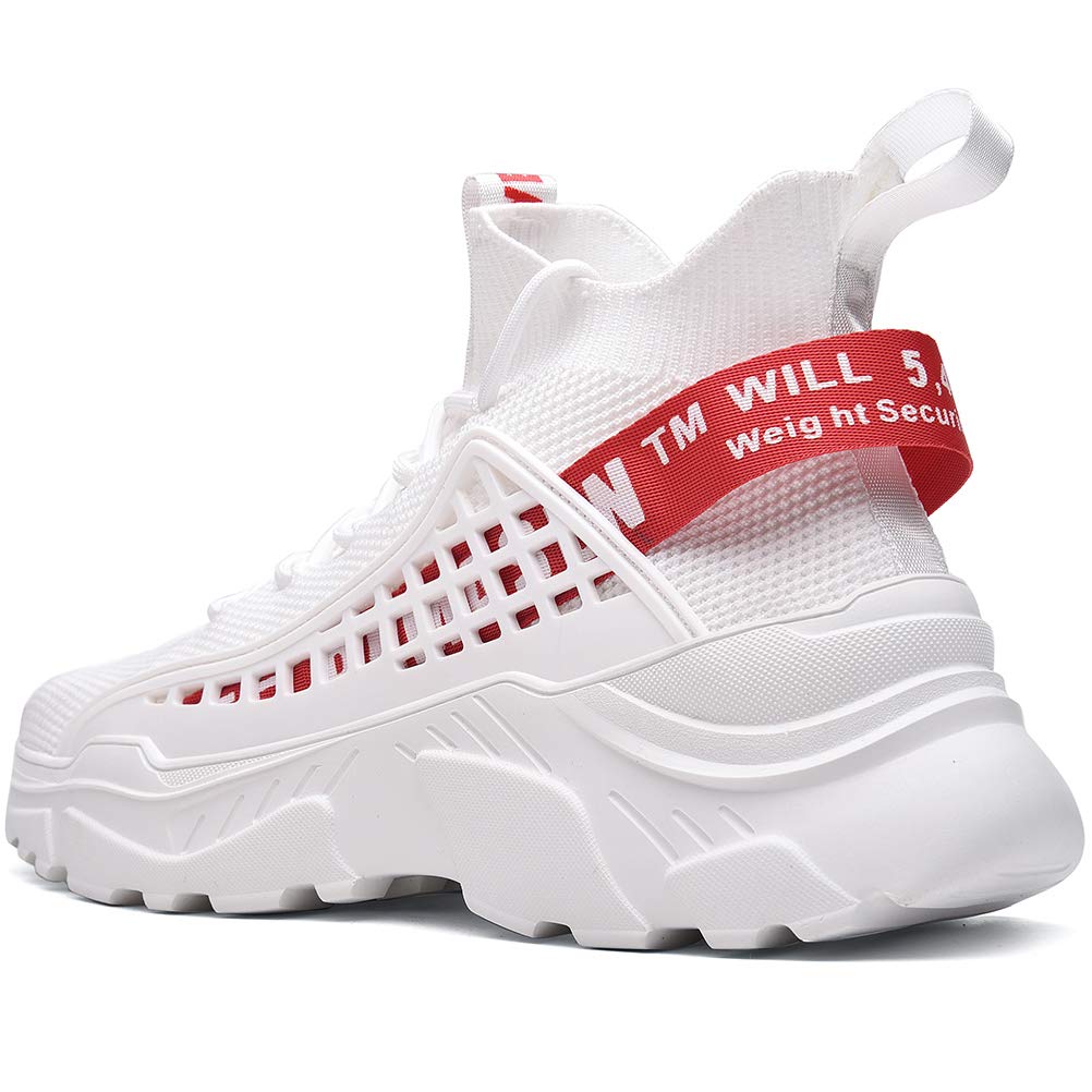 FUSHITON Chaussure Homme Sneakers Baskets Montante Mode Chaussures de Course Marche Hautes Décontractées Sport - fitnessterapy