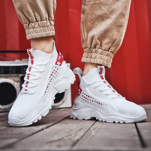 FUSHITON Chaussure Homme Sneakers Baskets Montante Mode Chaussures de Course Marche Hautes Décontractées Sport - fitnessterapy