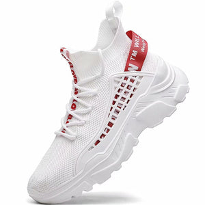 FUSHITON Chaussure Homme Sneakers Baskets Montante Mode Chaussures de Course Marche Hautes Décontractées Sport - fitnessterapy